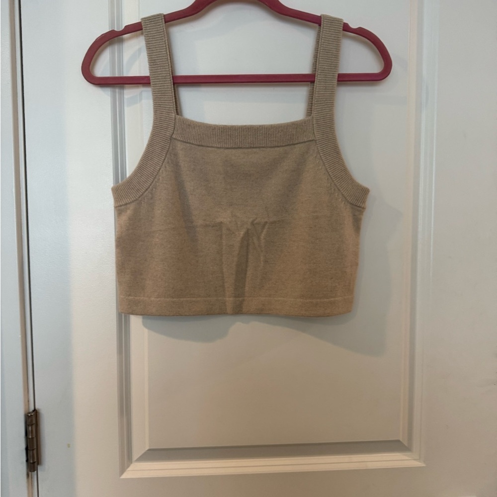 NWT MADEWELL Resourced Cashmere Carlyn Crop Sweater Tank - Picture 3 of 6